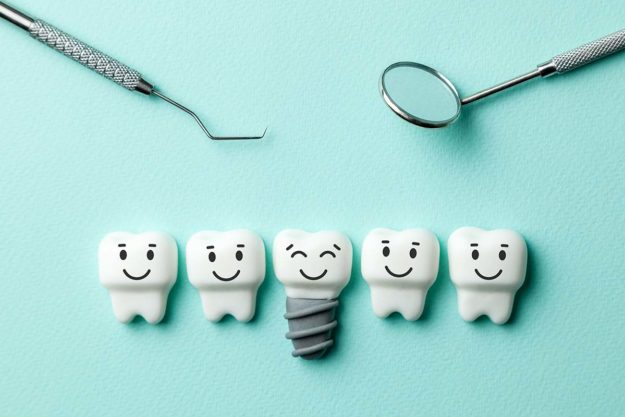 What Are Dental Implants a group of animated dental implants smile